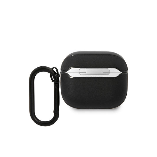 Airpods 3.Nesil Kılıf BMW Orjinal Lisanslı PU Deri Mavi Beyaz Çizgili Metal Logolu Kapak