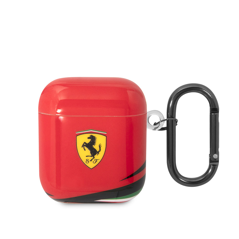 Airpods Kılıf Ferrari Orjinal Lisanslı IML Baskılı Klasik Logolu TPU Kılıf