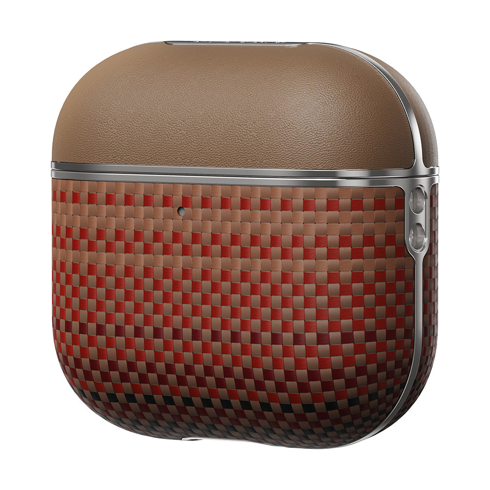 Airpods Pro 2 Kılıf Aramid Fiber Pitaka Tactile Woven Sunset-Moonrise Serisi Kapak