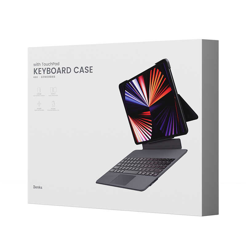 iPad Pro 11 2021 (3.Nesil) Benks KB01 Kablosuz Klavyeli Kılıf