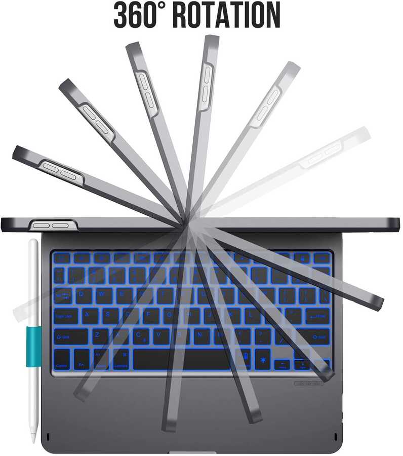iPad Pro 11 Wiwu Waltz Rotating Keyboard Kablosuz Dönebilen Klavye