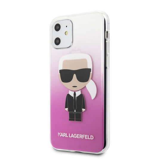 iPhone 11 Kılıf Karl Lagerfeld Yarı Transparan Karl Dizayn Kapak