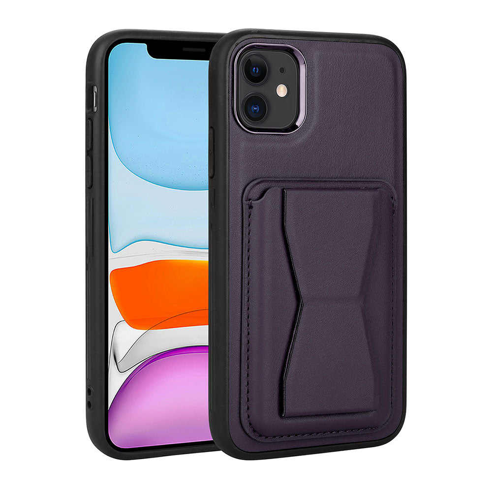 Apple iPhone 11 Kılıf Kartlıklı Standlı Pu Deri Zore Memo Kapak