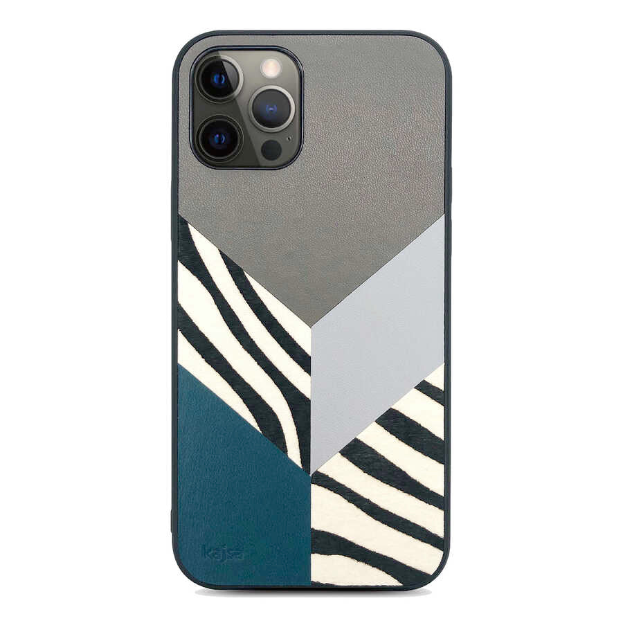 iPhone 12 Pro Kılıf Kajsa Glamorous Serisi Zebra Combo Kapak