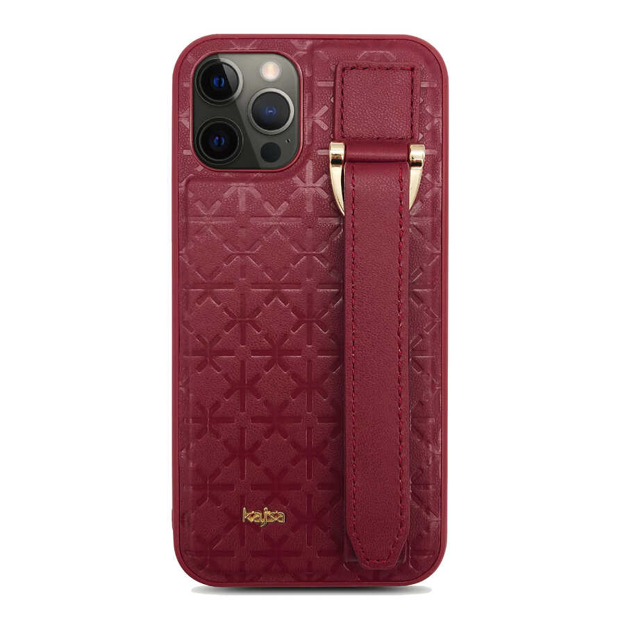 iPhone 12 Pro Kılıf Kajsa Neo Clasic Serisi Mono K Strap Kapak
