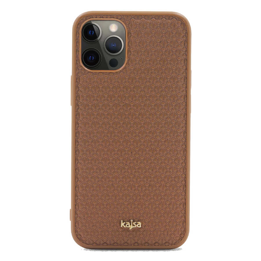 iPhone 12 Pro Kılıf Kajsa Splendid Serisi 3D Leaf Kapak
