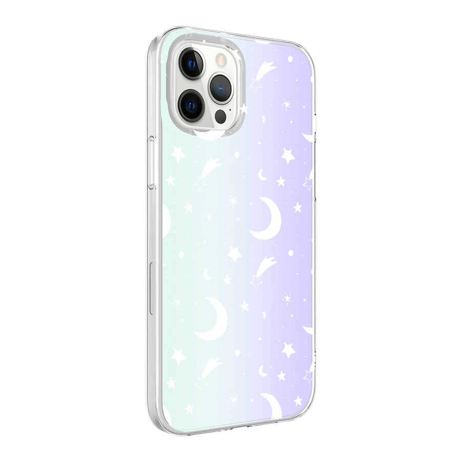 Apple iPhone 12 Pro Kılıf Zore M-Blue Desenli Kapak