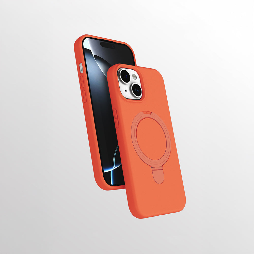Apple iPhone 13 Kılıf M-safe Şarj Özellikli Standlı Zore Samara Kapak