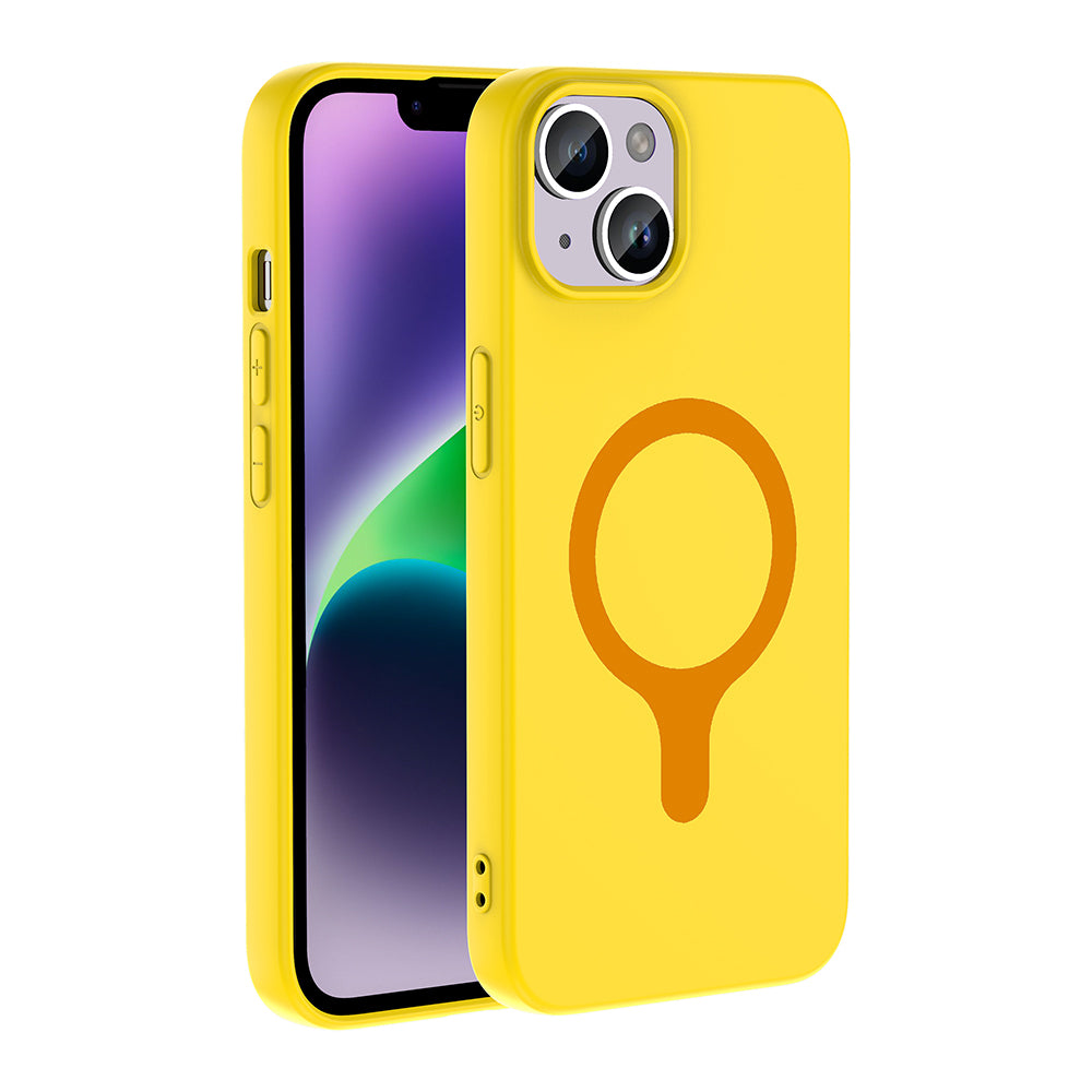 Apple iPhone 13 Kılıf M-Safe Şarj Özellikli Zore Aris Silikon Kapak