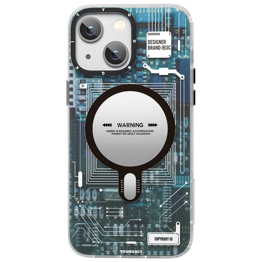 iPhone 13 Kılıf M-safe Şarj Özellikli YoungKit Technology Serisi Kapak