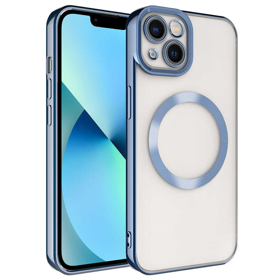 Apple iPhone 13 Kılıf M-safe Wireless Şarj Özellikli Zore Setro Silikon