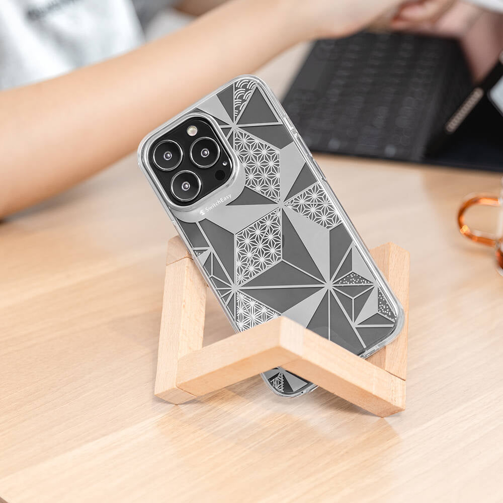 iPhone 13 Pro Kılıf Çift IMD Baskılı Lisanslı Switcheasy Artist Asanoha Kapak
