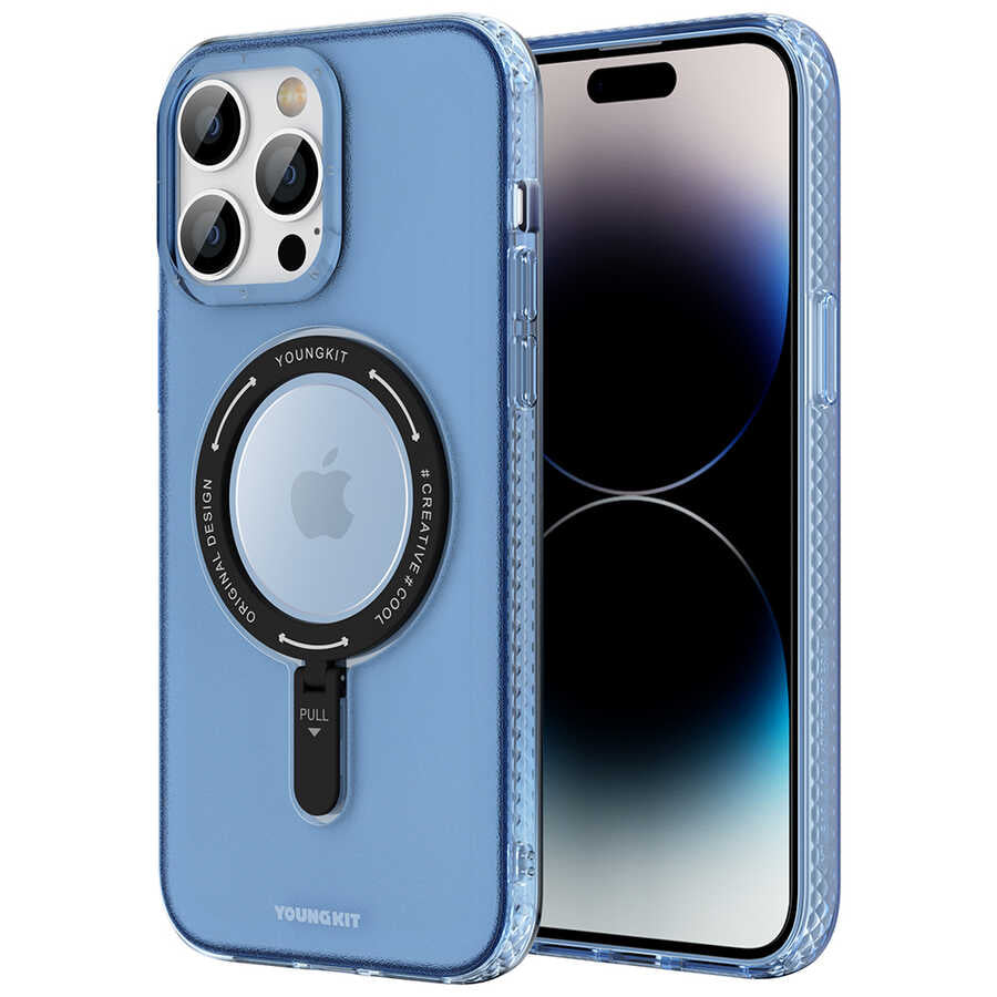 iPhone 13 Pro Kılıf M-safe Şarj Özellikli Youngkit Rock Serisi Kapak