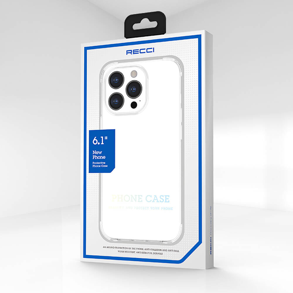 iPhone 13 Pro Max Kılıf Airbagli Şeffaf Darbe Emici Silikon Tasarımlı Recci Clarity Serisi Kapak