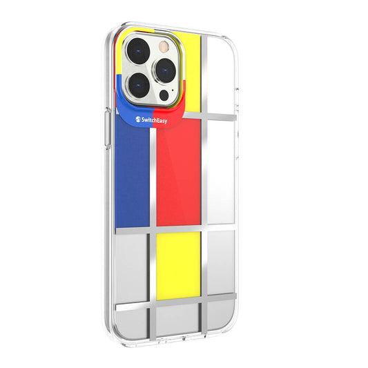 iPhone 13 Pro Max Kılıf Çift IMD Baskılı Lisanslı Switcheasy Artist Mondrian Kapak