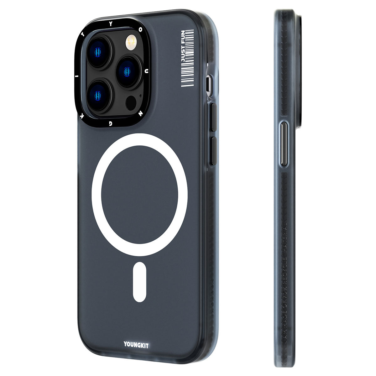 iPhone 13 Pro Max Kılıf M-safe Şarj Özellikli Youngkit Colored Sand Serisi Kapak