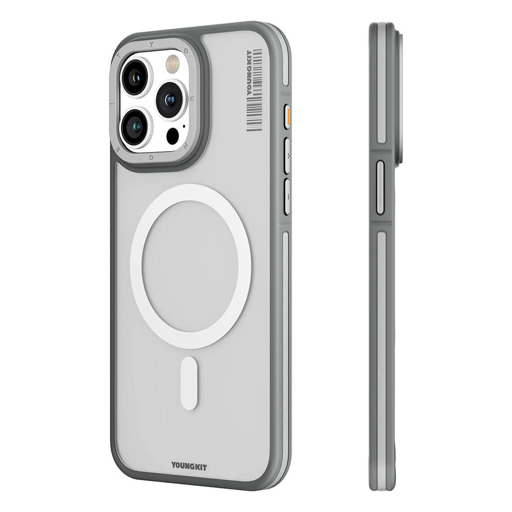 iPhone 13 Pro Max Kılıf M-safe Şarj Özellikli Youngkit Rock Sand Serisi Kapak