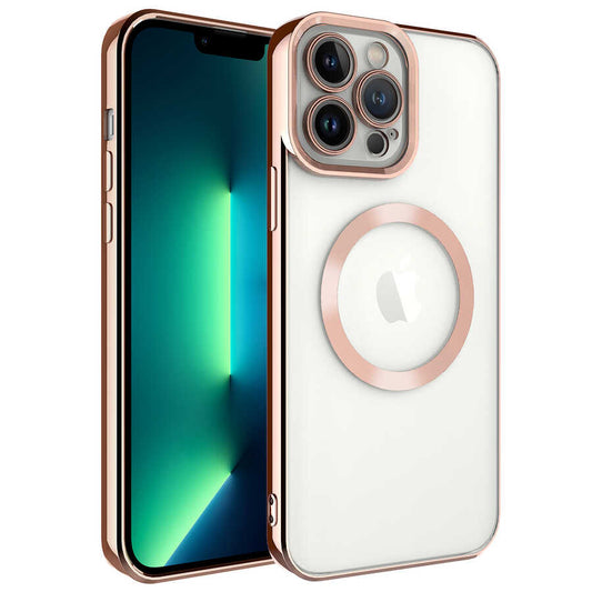 Apple iPhone 13 Pro Max Kılıf M-safe Wireless Şarj Özellikli Zore Setro Silikon