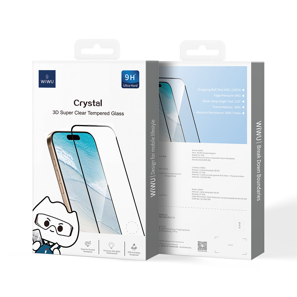 iPhone 13 Pro Wiwu GT-018 Çizilmeye Dayanıklı Temperli Cam Ekran Koruyucu