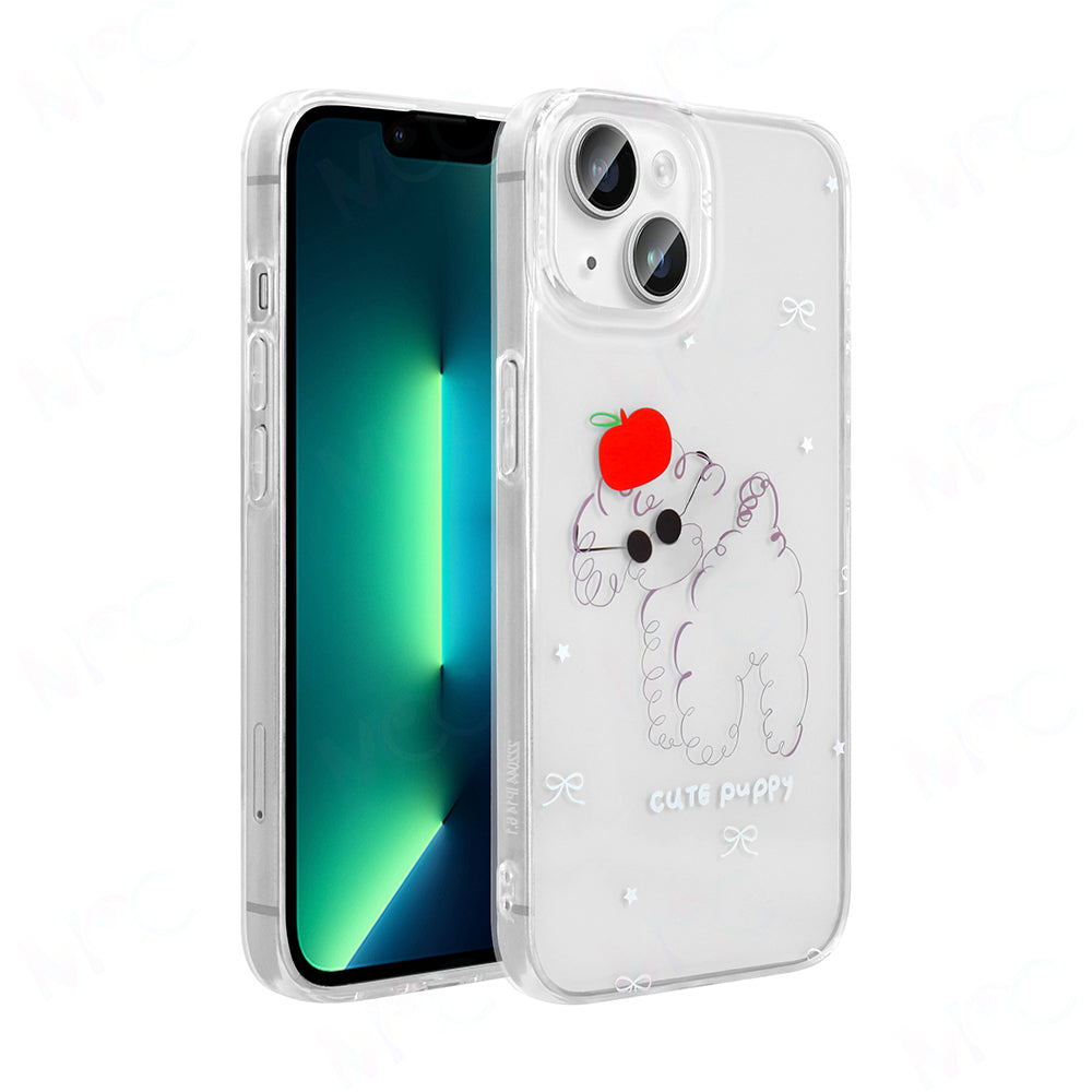 Apple iPhone 14 Kılıf Şeffaf Figürlü Zore Folk Sert Kapak