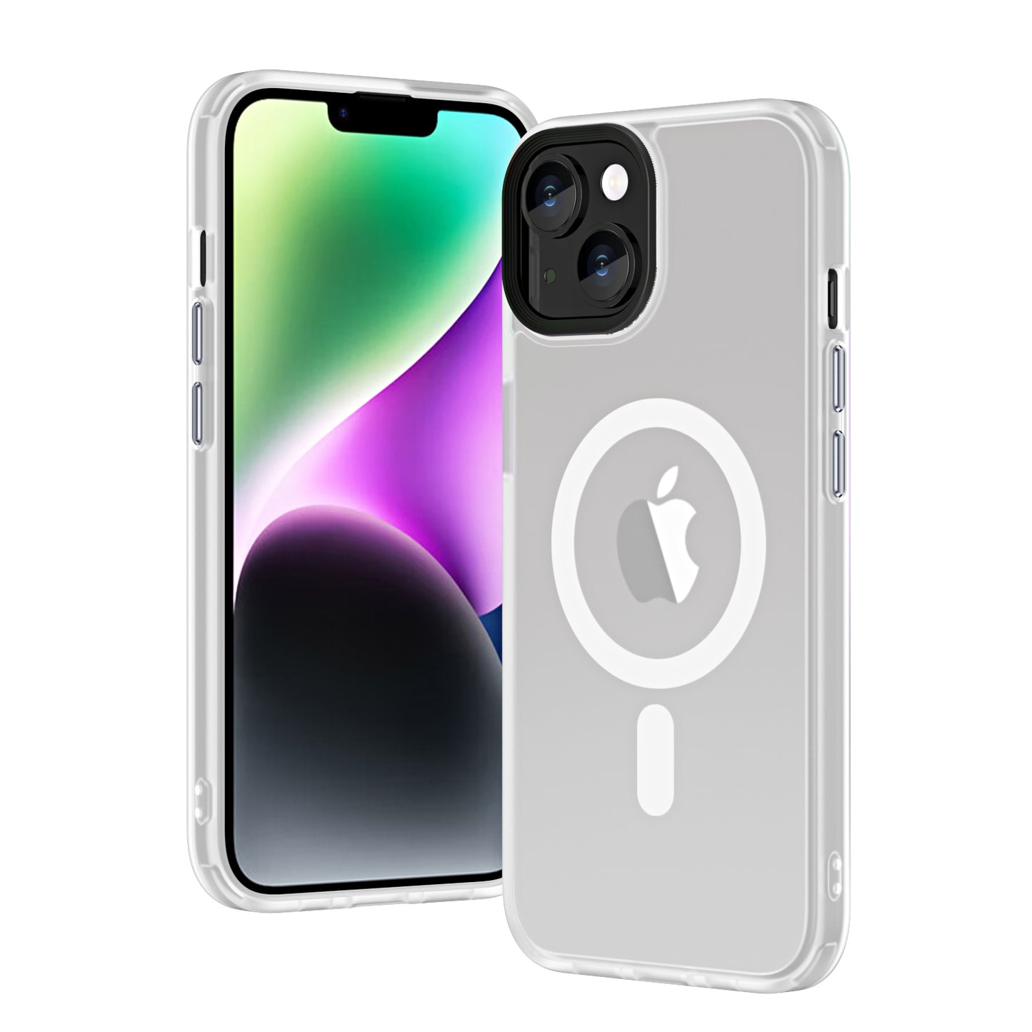 Apple iPhone 14 Kılıf Wireless Şarj Özellikli Zore Hibrit M-safe Kapak