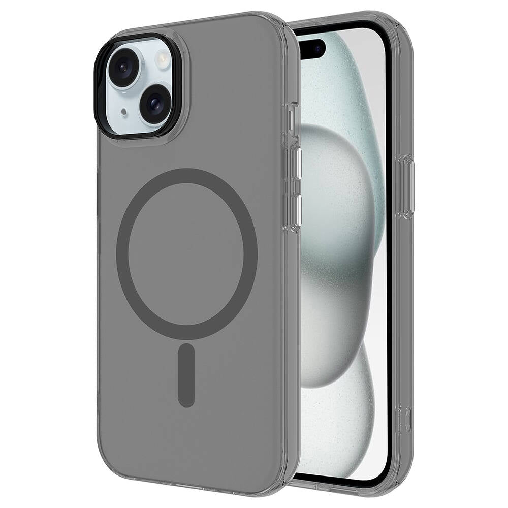 Apple iPhone 14 Kılıf Zore M-safe Şarj Özellikli Buzlu Transparan C-Pro Sert Kapak