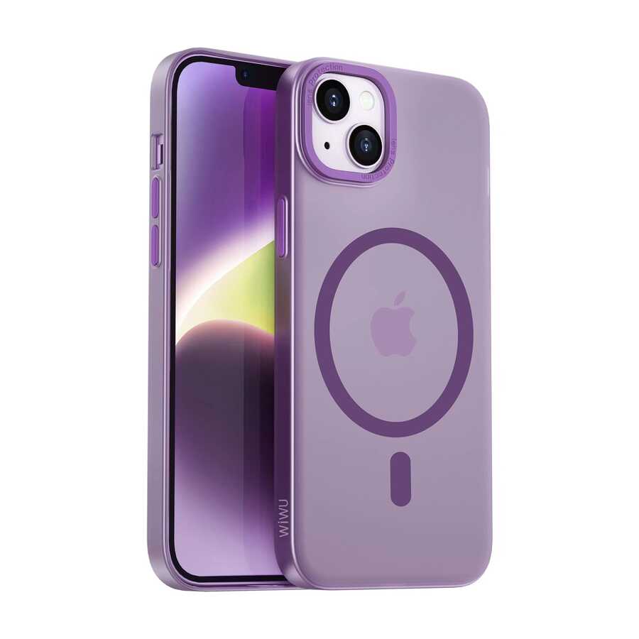 iPhone 14 Plus Wiwu Frosted Magnetic Buzlu Sert PC Kapak