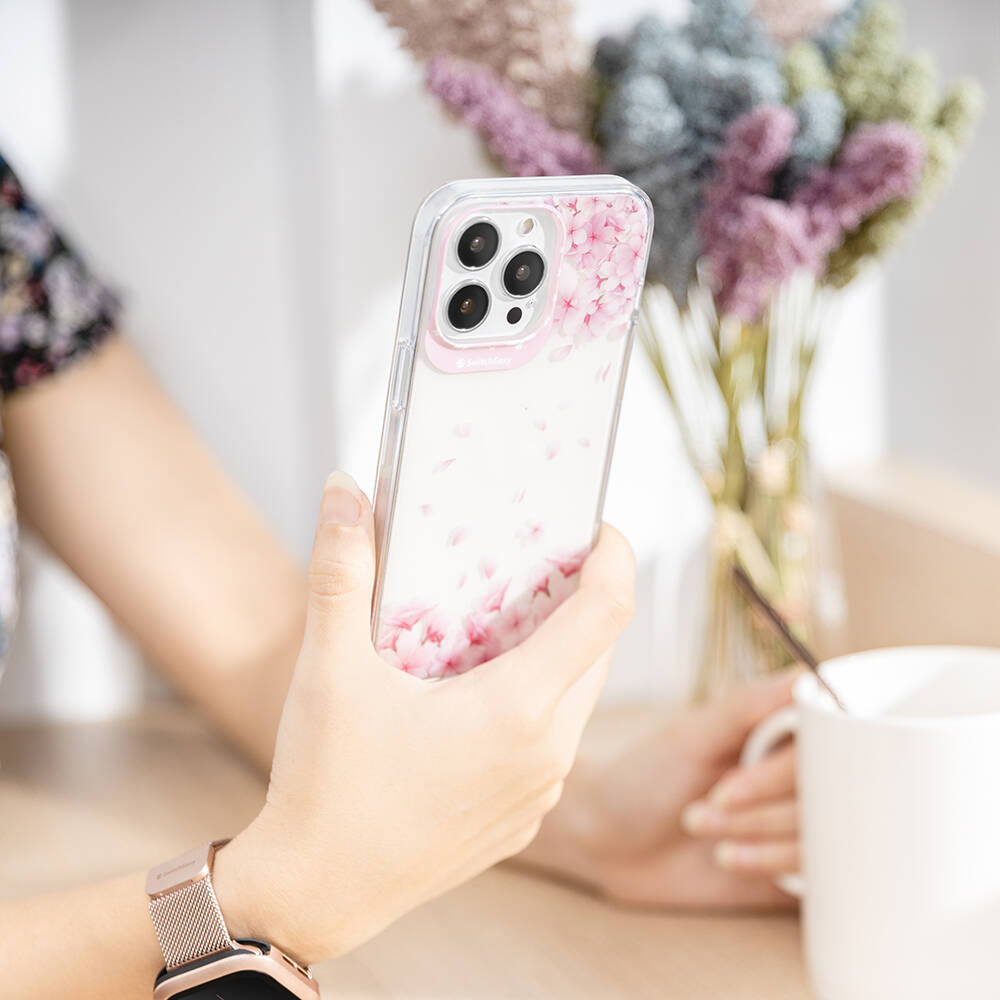iPhone 14 Pro Kılıf Çift IMD Baskılı Lisanslı Switcheasy Artist Sakura Kapak