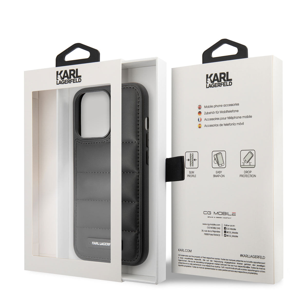 iPhone 14 Pro Kılıf Karl Lagerfeld Nylon Puffy Airbag Dizayn Kapak