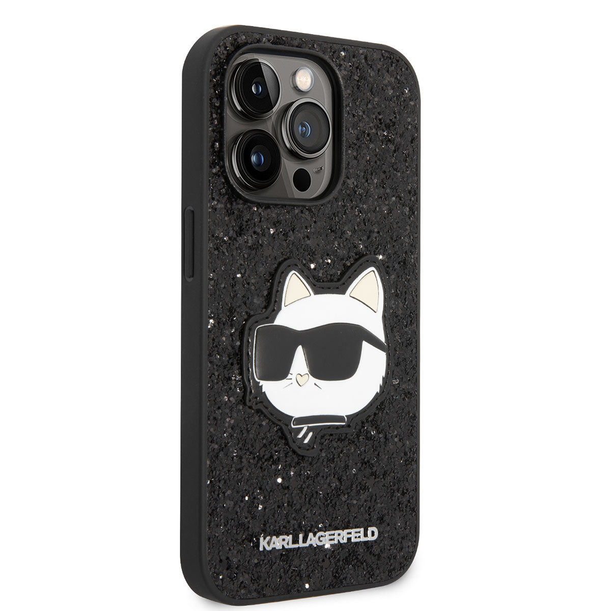 iPhone 14 Pro Kılıf Karl Lagerfeld Parlak Taşlı Choupette Dizayn Kapak