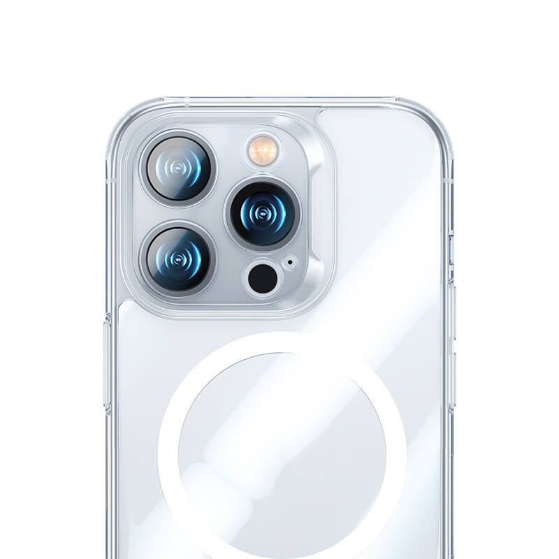 iPhone 14 Pro Kılıf M-safe Şarj Özellikli Benks Magnetic Shiny Glass Serisi Kapak