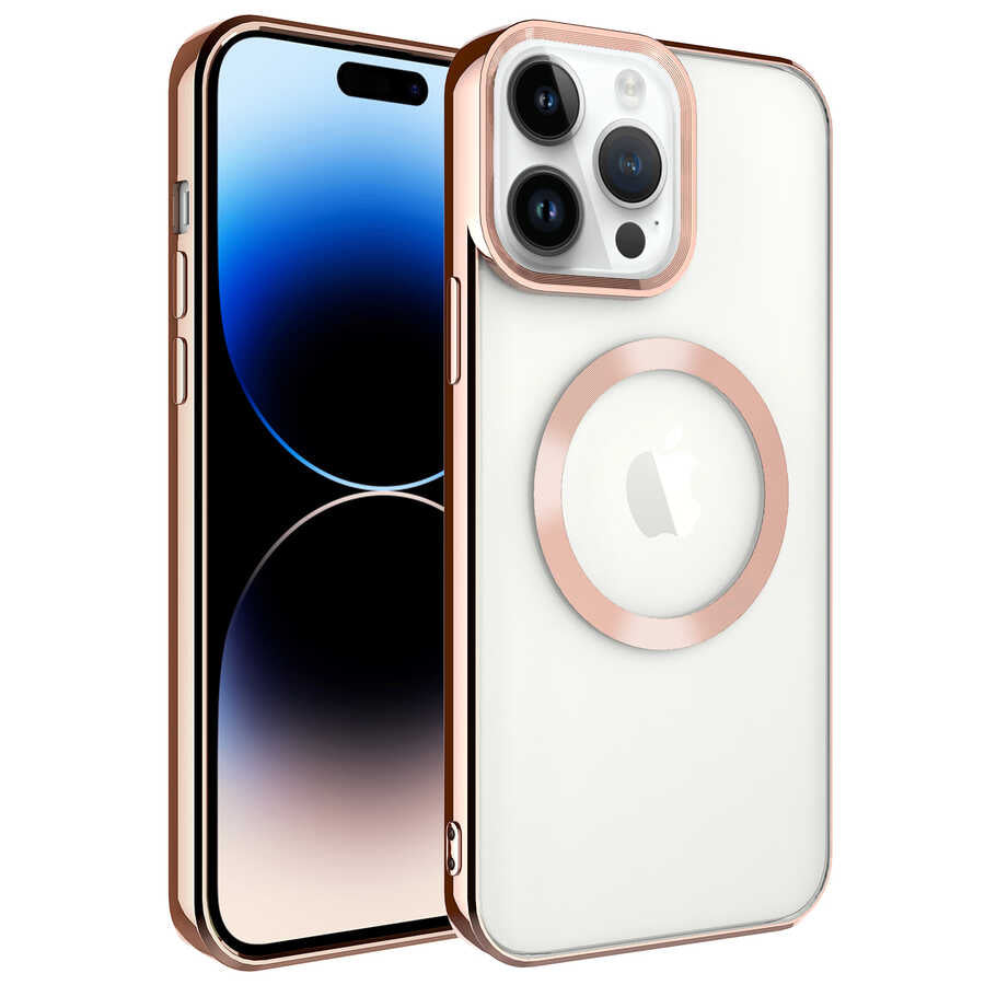 Apple iPhone 14 Pro Kılıf M-safe Wireless Şarj Özellikli Zore Setro Silikon