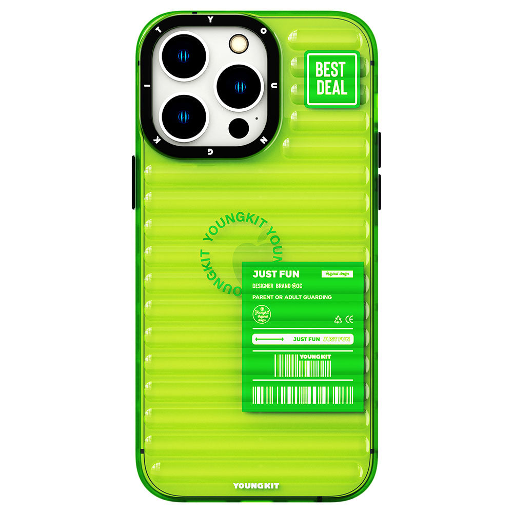 iPhone 14 Pro Kılıf Şeffaf Renkli Tasarım YoungKit Fluorite Serisi Kapak