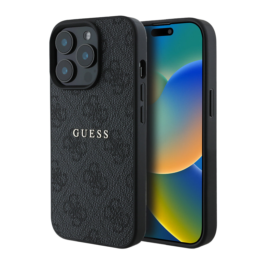 iPhone 14 Pro Max Kılıf Guess Orjinal Lisanslı M-safe Şarj Özellikli 4G Desen Yazı Logolu Kapak