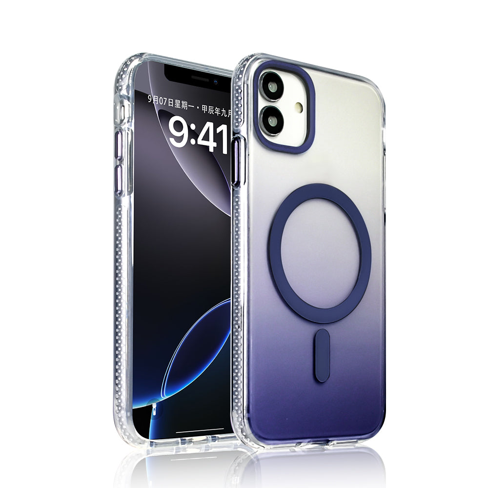 Apple iPhone 14 Pro Max Kılıf M-safe Şarj Özellikli Transparan Renk Geçişli Zore Toros Kapak