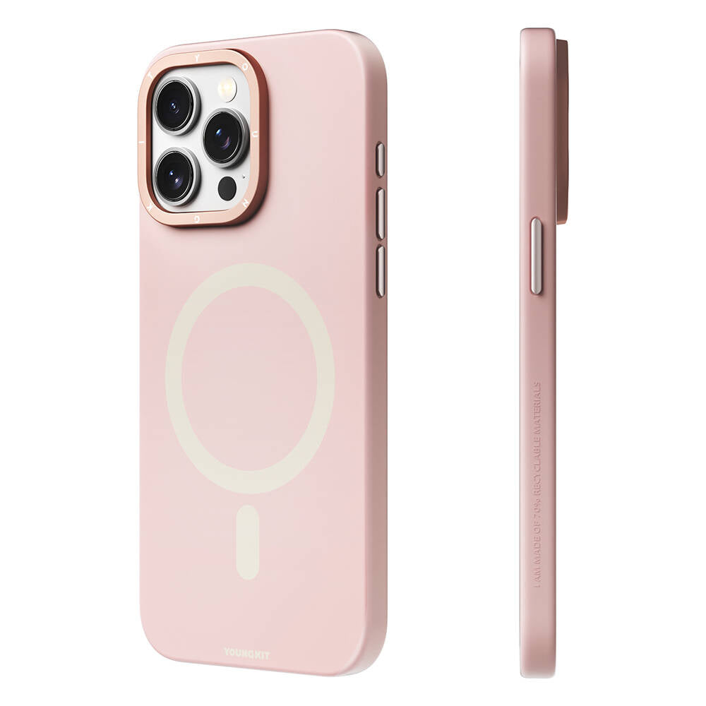 iPhone 14 Pro Max Kılıf M-safe Şarj Özellikli Çizilmeye ve Aşınmaya Dayanıklı Youngkit Velvet Serisi Kapak