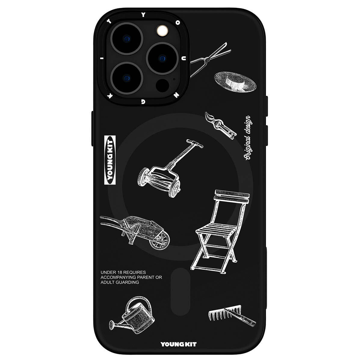 iPhone 14 Pro Max Kılıf M-safe Şarj Özellikli Desenli Youngkit Plaything Serisi Kapak