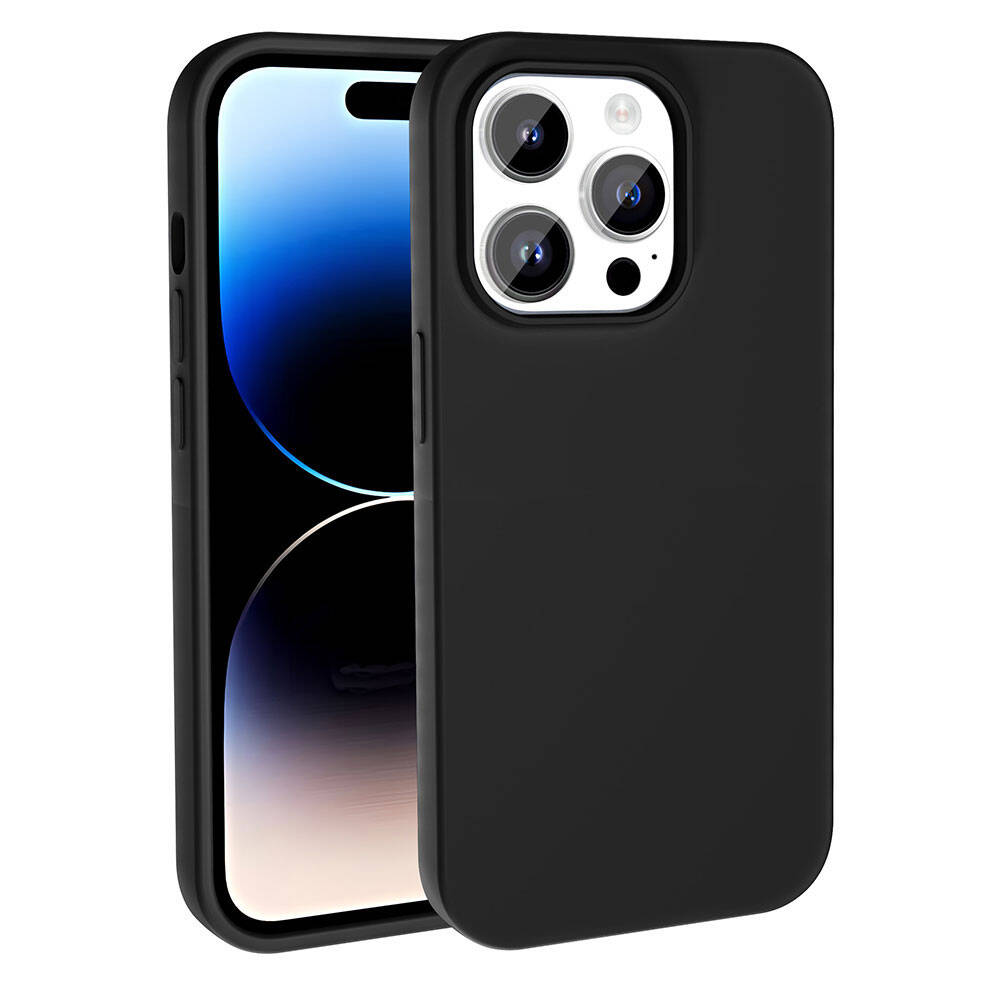 Apple iPhone 14 Pro Max Kılıf M-safe Şarj Özellikli Sıvı Teknolojili Silinebilir Sert Zore Kivi Kapak