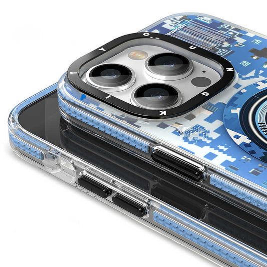 iPhone 14 Pro Max Kılıf M-safe Şarj Özellikli YoungKit Kamuflaj Serisi Kapak