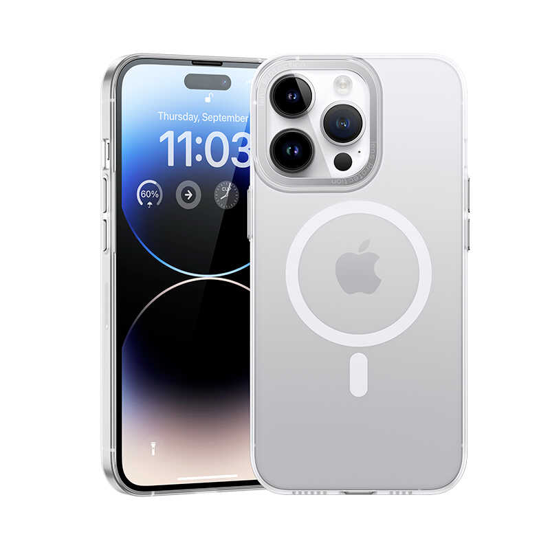iPhone 14 Pro Max Kılıf Wireless Şarj Destekli Benks Magnetik Haze Kapak