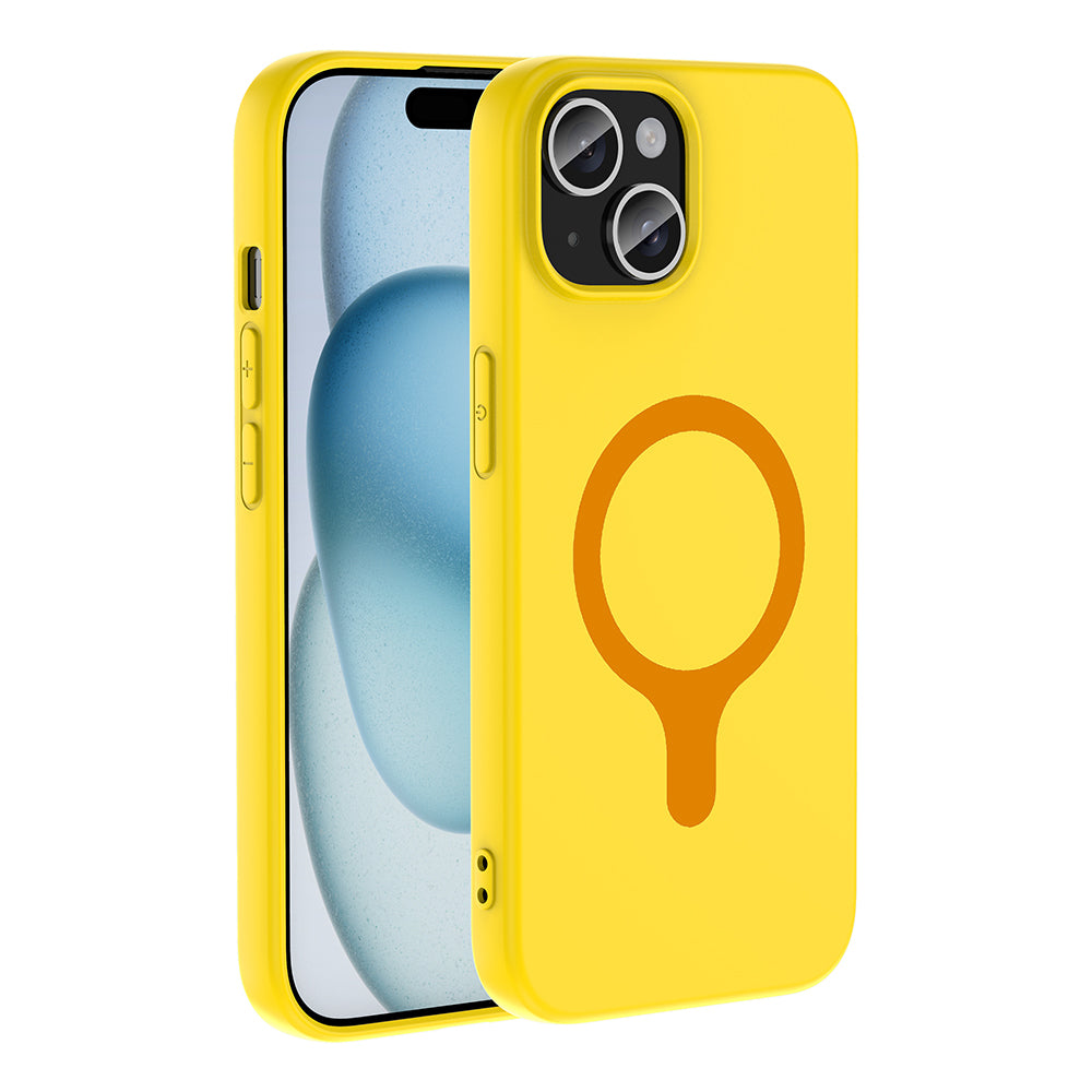 Apple iPhone 15 Kılıf M-Safe Şarj Özellikli Zore Aris Silikon Kapak