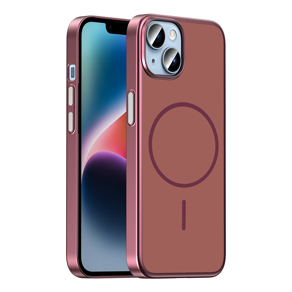 Apple iPhone 15 Kılıf M-Safe Şarj Özellikli Zore Lora PC Kapak