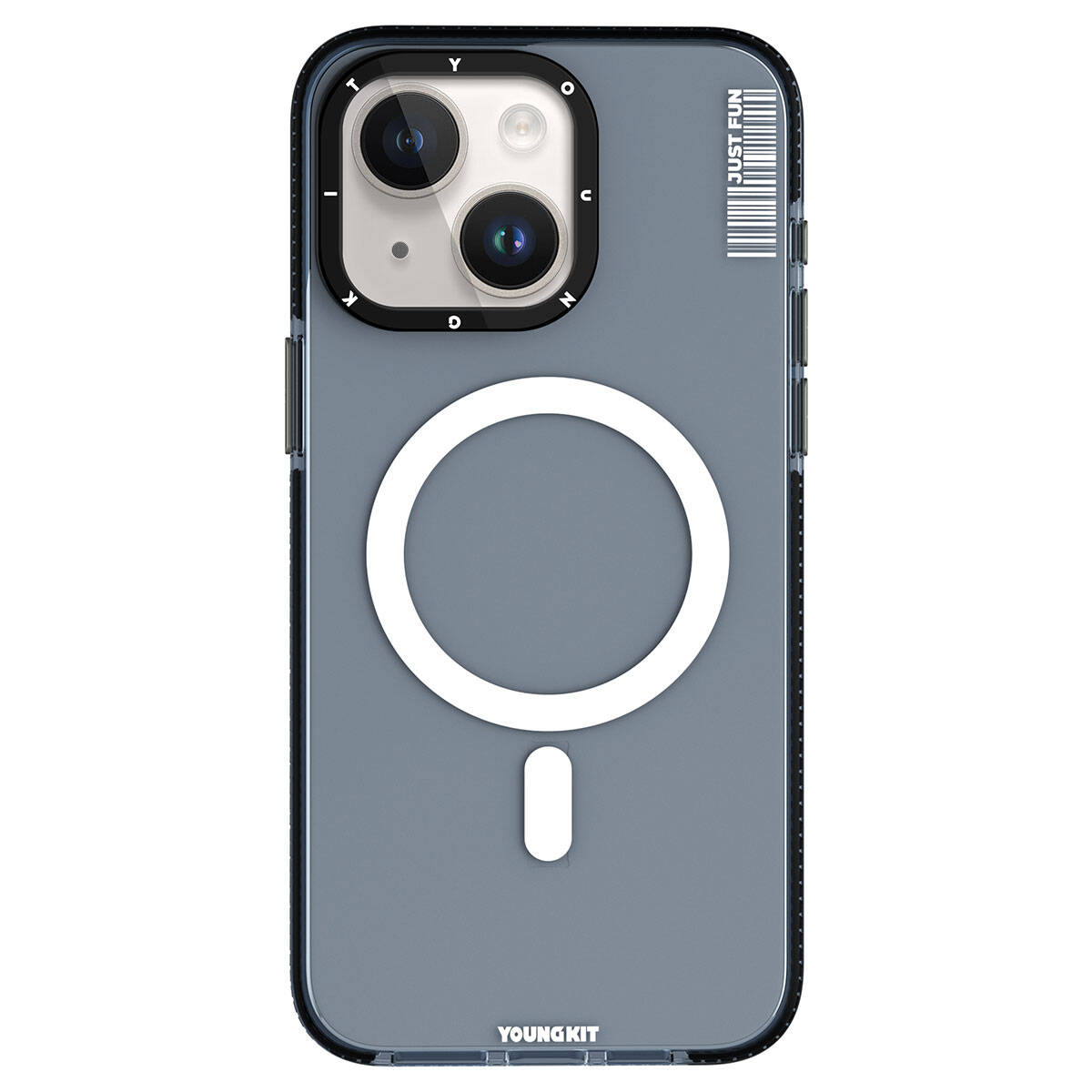 iPhone 15 Kılıf M-safe Şarj Özellikli YoungKit Crystal Color Serisi Kapak