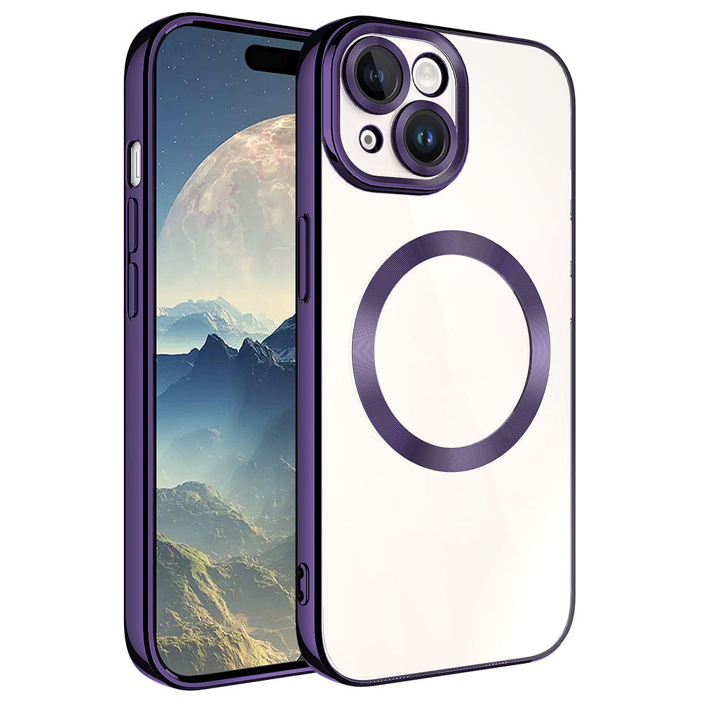 Apple iPhone 15 Kılıf M-safe Wireless Şarj Özellikli Zore Setro Silikon
