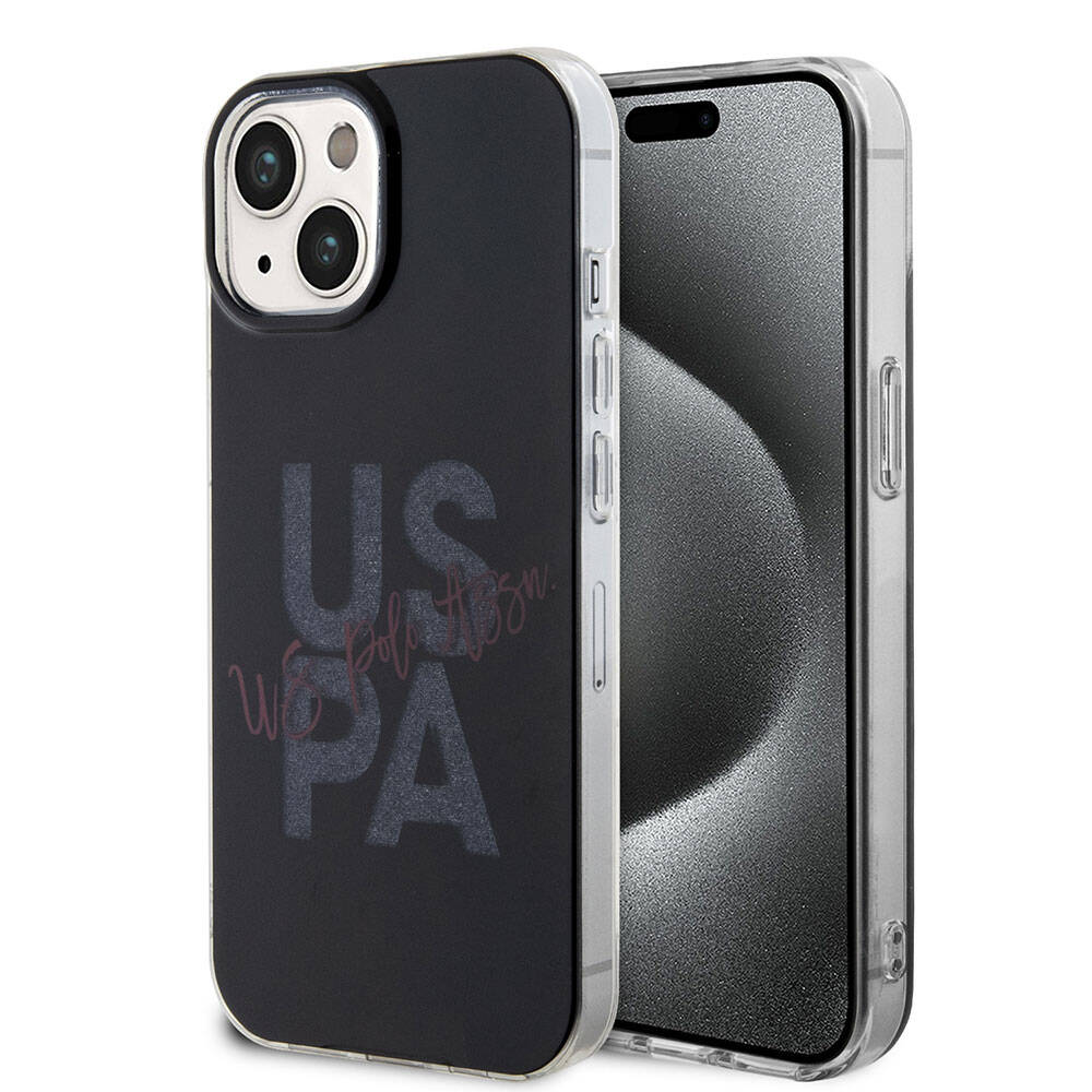 iPhone 15 Kılıf U.S. Polo Assn. Orjinal Lisanslı Simli Parlak Alfabe Tasarım Kapak