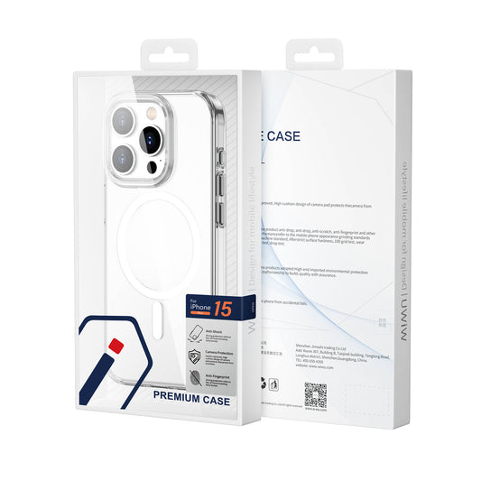 iPhone 15 Kılıf Wiwu FYY-014 M-safe Şarj Özellikli Şeffaf Kapak