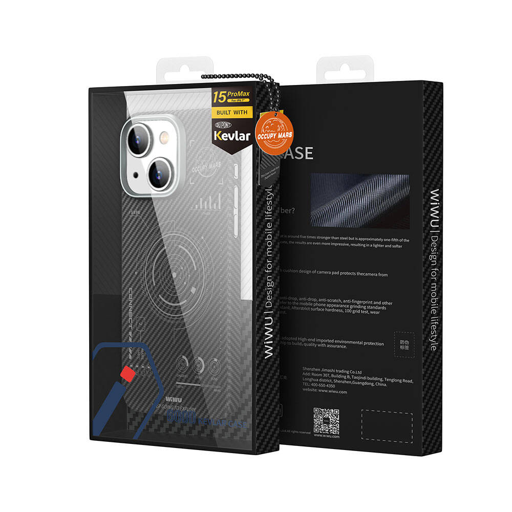 iPhone 15 Kılıf Wiwu HHX-016 Karbon Fiber 600D Mars Kevlar Kapak