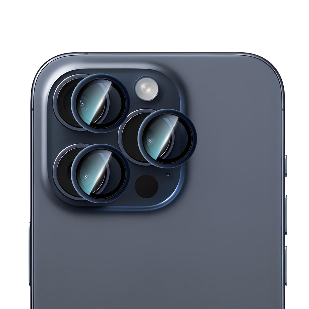 iPhone 15 Pro Max CaseWorld Alloy Serisi Oleofobik Anti Reflective Kamera Lens Koruyucu