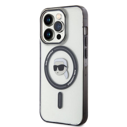 iPhone 15 Pro Kılıf Karl Lagerfeld M-safe Şarj Özellikli IML Karl Orjinal Lisanslı Kapak
