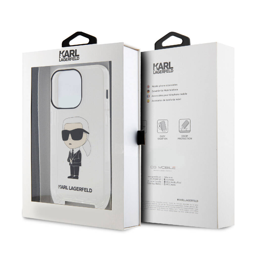 iPhone 15 Pro Kılıf Karl Lagerfeld Orjinal Lisanslı Boyun Askılı Karl İkonik Crossbody Kapak
